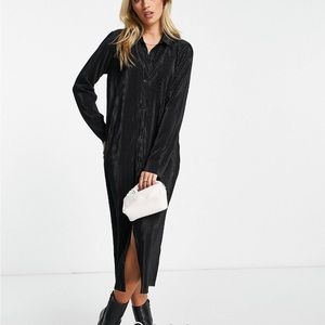 Midi black shirt dress from ASOS